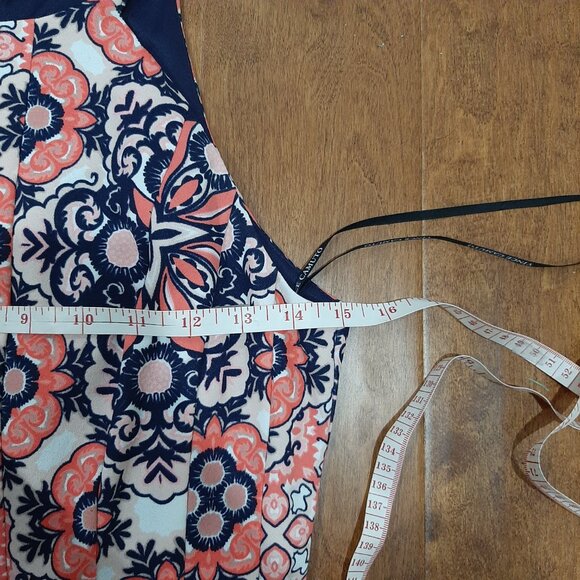 Vince Camuto boho retro print halter flare dress with pockets - Picture 12 of 12